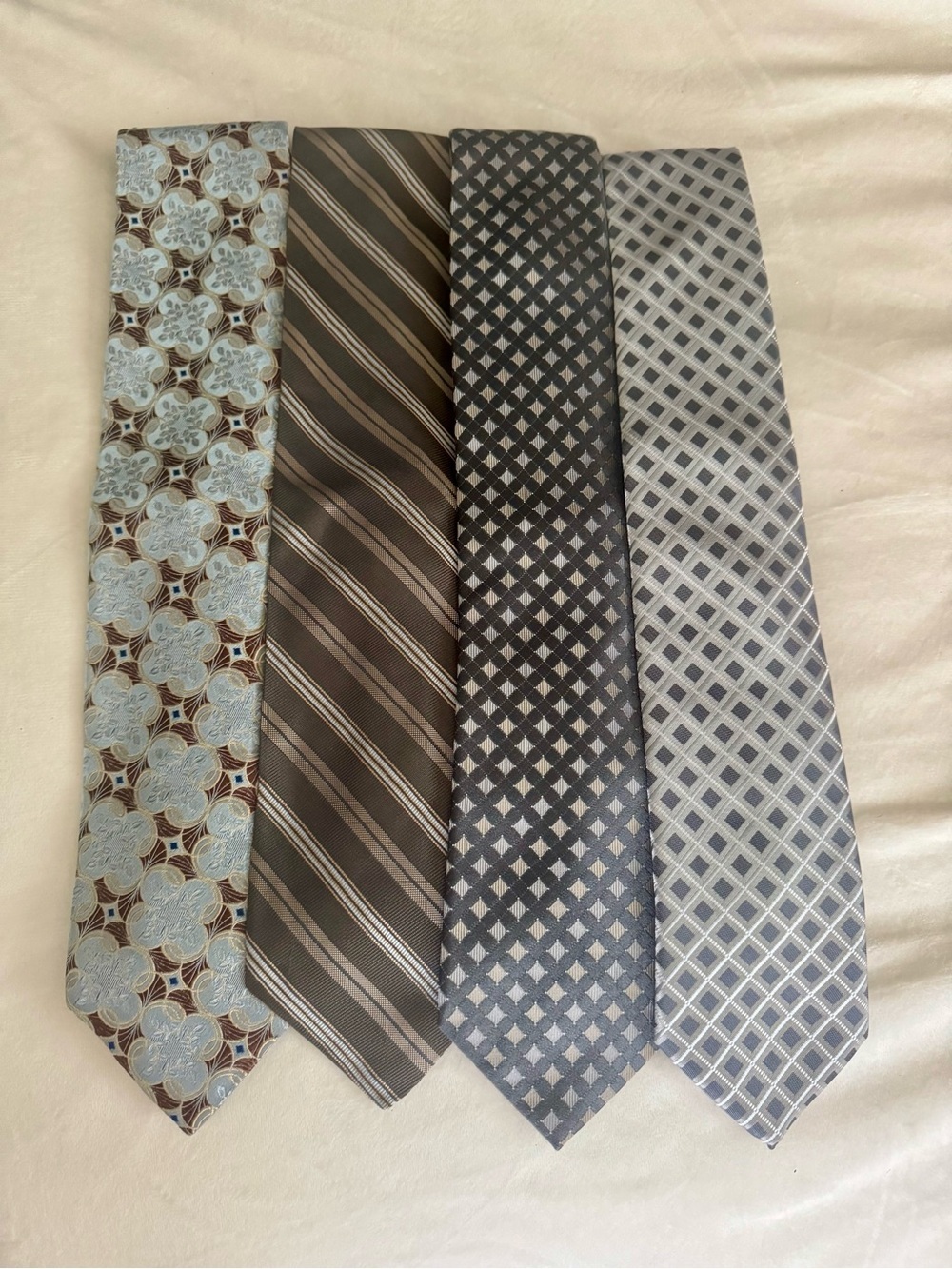 Men's Designer Tie Bundle (4) Robert Talbott Nordstrom Geoffrey Beene Haggar